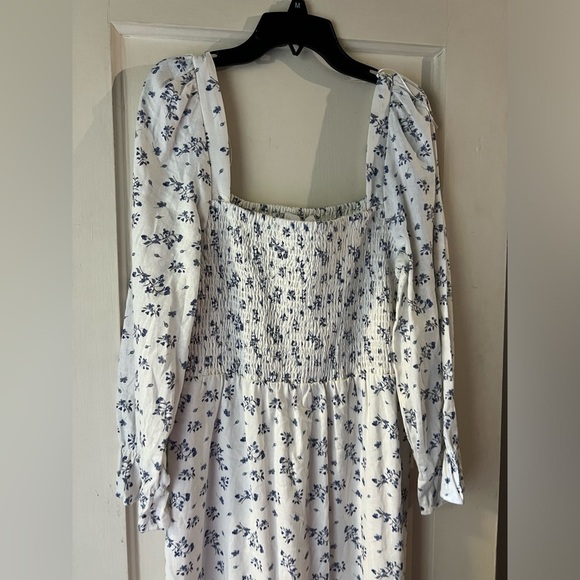 NWT House of Harlow 1960 Linen Blend Cottagecore Midi Dress L - Picture 6 of 12